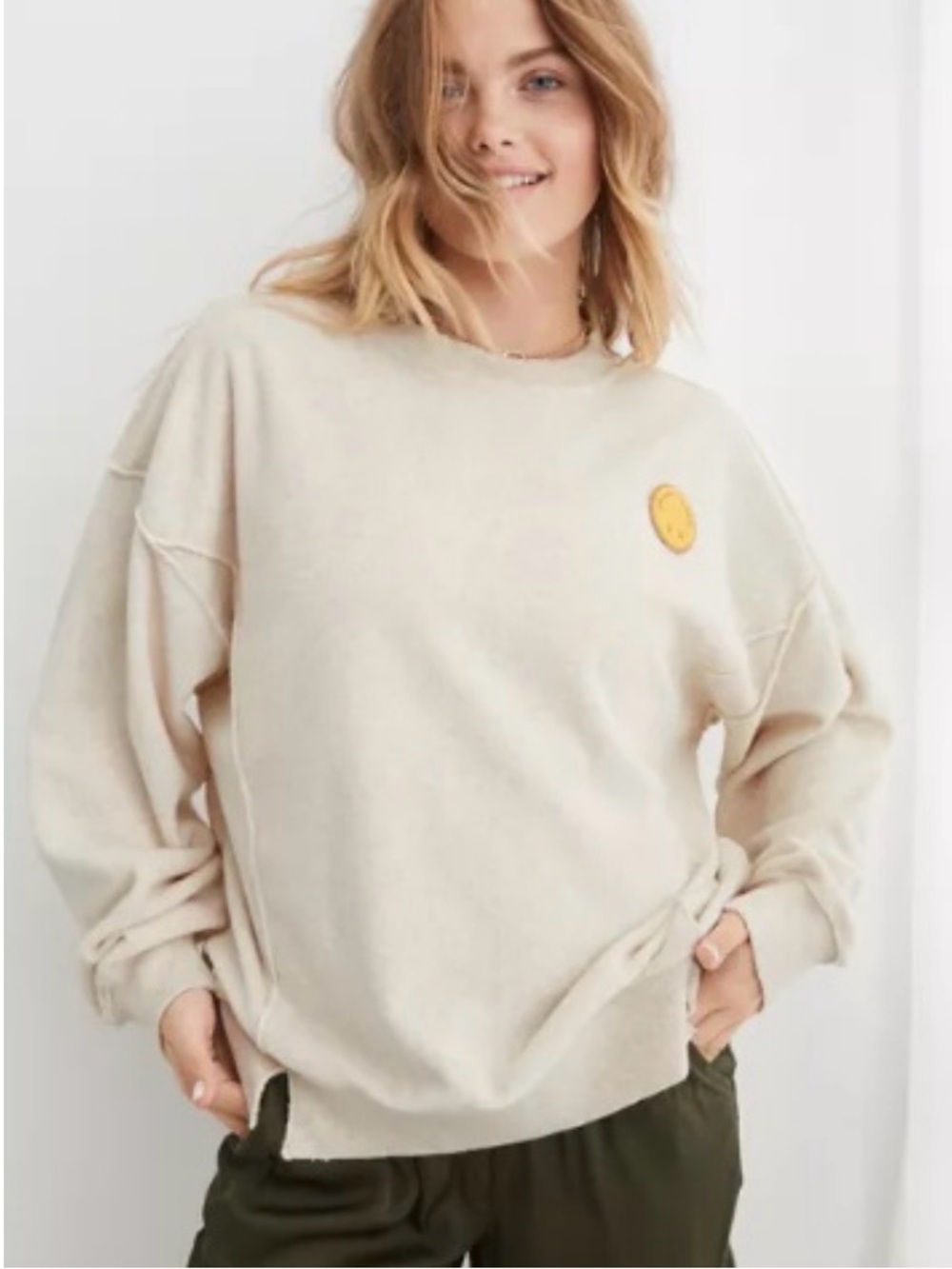 aerie The Chill Cozy Crew Sweatshirt M